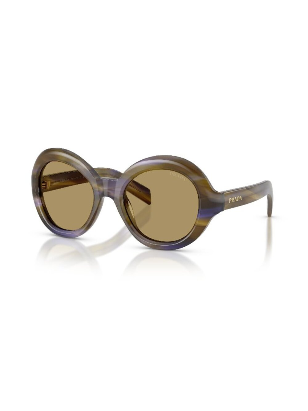 New Prada Women's Sunglasses Green Lens Acetate Frame PR D08SU 23G70G 53